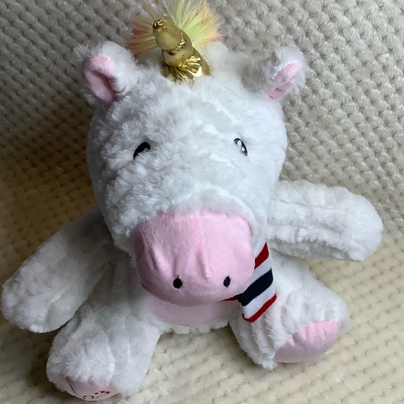 PETSMART Bliss Plush Unicorn Striped Scarf Squeaker Stuffed Animal Pet Toy 🦄 - Picture 3 of 11
